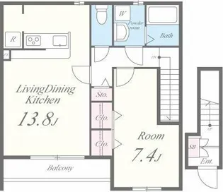 神奈川県平塚市山下1【アパート】の間取り