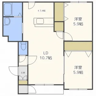 北海道札幌市西区西町南7【マンション】の間取り