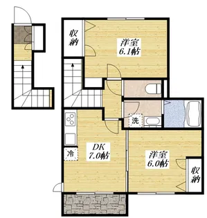 ジュベニールソール【2階】の間取り
