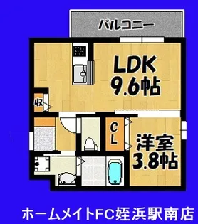 フェリス横浜【2階】の間取り