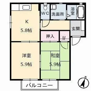 コンフォートKH【2階】の間取り