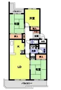 ヴィラ諏訪の森【2階】の間取り