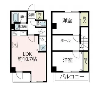 ピアレジアオヤマV【4階】の間取り