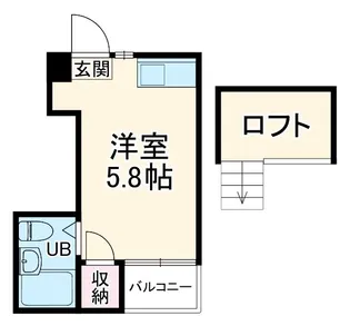 サニーフラット市川【1階】の間取り
