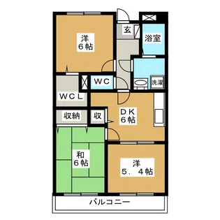 サンパティークカーサ【2階】の間取り