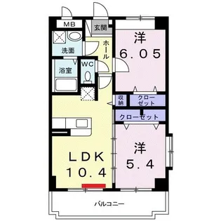 リバーサイドヨネ【1階】の間取り