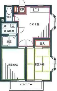 ヴィラ雅【2階】の間取り