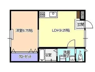 パールハイツ東根【1階】の間取り