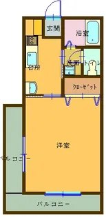 マンションシャルムB【2階】の間取り