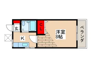 ヴィラ若葉【1階】の間取り