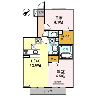 BONHEUR善(ボヌールゼン)【1階】の間取り