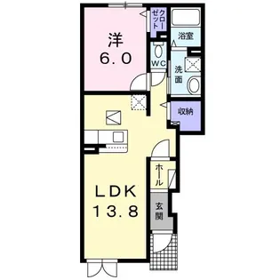 スカイブライト【1階】の間取り