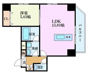 CREST CENTRAL BLDG.【9階】の間取り