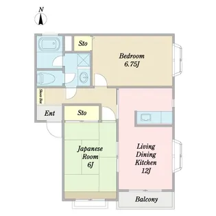 エレガンスKATOHI【1階】の間取り