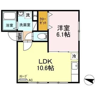 メイユール花園【1階】の間取り