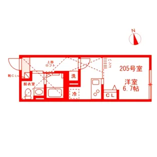 ベイルーム長後【2階】の間取り