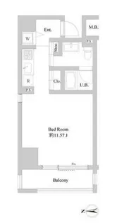 ミリアレジデンス北新宿【6階】の間取り