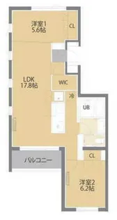 cocon blanc【2階】の間取り