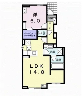 ソリジェII B【1階】の間取り