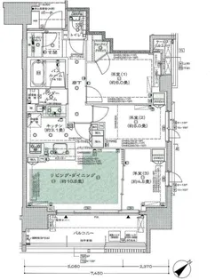 シティハウス文京千石駅前【15階】の間取り