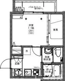 KEIAI RESIDENCE 北小金II【2階】の間取り