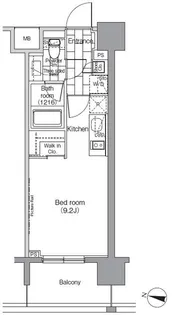 パークハビオ恵比寿【2階】の間取り