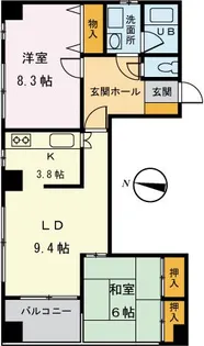 プルミエール竹尾【2階】の間取り