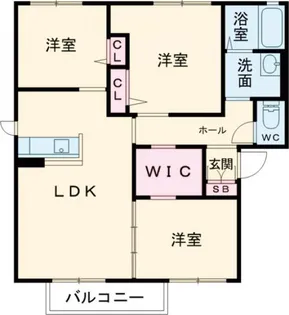 エステートSAKURA R&C R棟【2階】の間取り