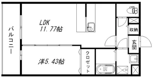 メゾンベールII【1階】の間取り