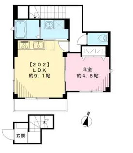 ソラーナ新宿【2階】の間取り