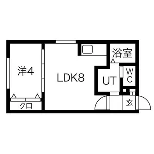 フラットJ南郷通【4階】の間取り