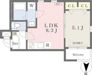 アルティス黒川【1階】の間取り