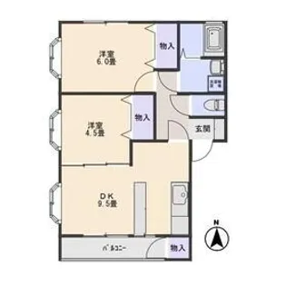 グランファーレA【2階】の間取り