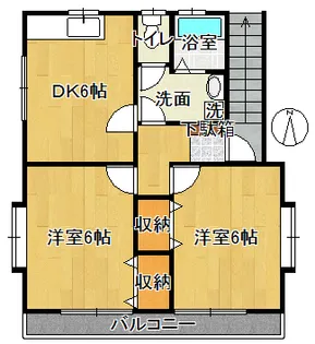 コーポ浜風【2階】の間取り