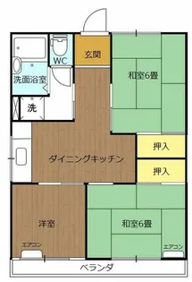 西可児ハイツ【3階】の間取り
