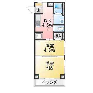 本陣ハイツ【2階】の間取り