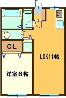 パティオ前川【2階】の間取り