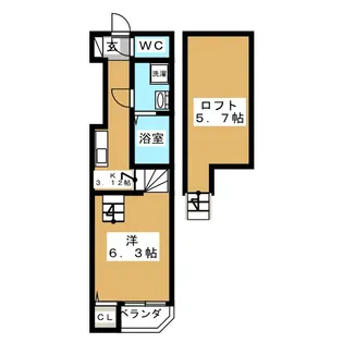 ハーモニーテラス白金【2階】の間取り