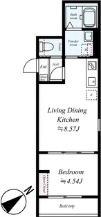 グラディスかしわ台2【3階】の間取り