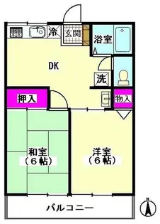 シティハイム サニーA【1階】の間取り