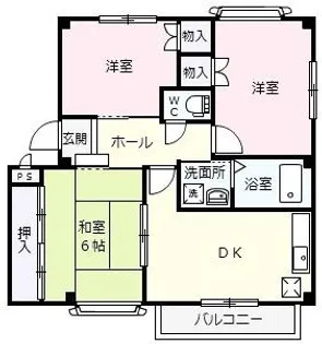 レヴンワース A棟【1階】の間取り