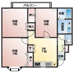 サンライズK【1階】の間取り