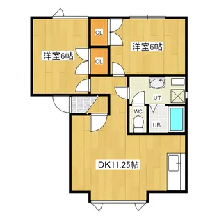 ハピネス北光【2階】の間取り