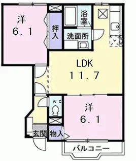 オークガーデン【1階】の間取り