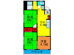 サンフラワ-大日【3階】の間取り
