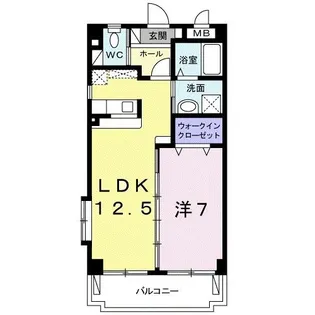 カルム・ヴィラ ゆき【2階】の間取り