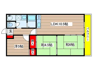 フレックスオーシャン【2階】の間取り