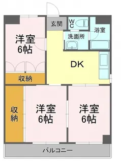 とどろきハイツ【1階】の間取り