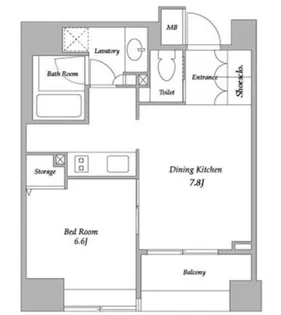 BPRレジデンス蔵前【2階】の間取り