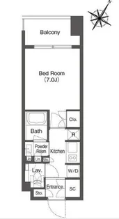 ミリアレジデンス日本橋人形町【5階】の間取り